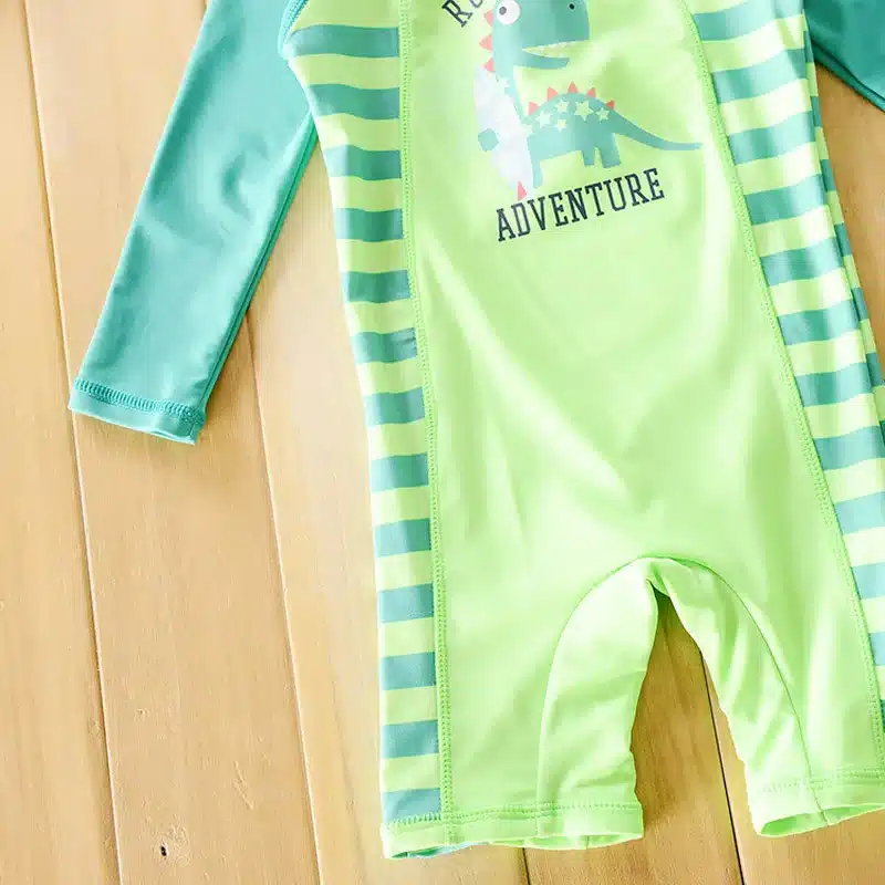 Chilren Swimsuit Baby Boy Handsome Dinosaur Beach Sunscreen Clothing Kids Rash Guard Baby Boy Swimwear And Cap In One Set 18