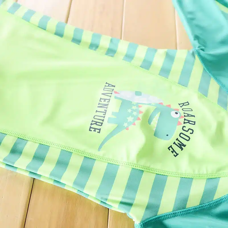 Chilren Swimsuit Baby Boy Handsome Dinosaur Beach Sunscreen Clothing Kids Rash Guard Baby Boy Swimwear And Cap In One Set 19