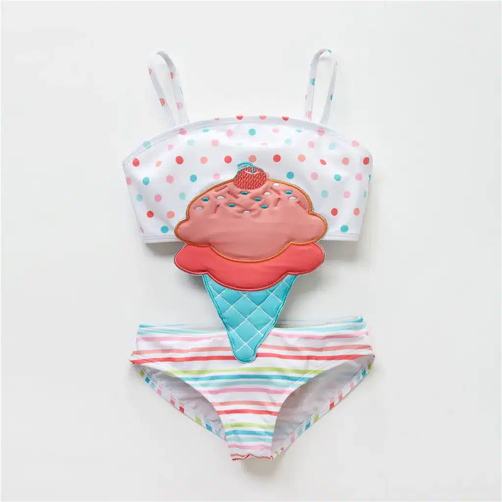 2019 Kavkas Girls Swimwear Cute Kids Swimsuit Infant 12M-8T Kid Baby Girls Bikini Ruffles Swimsuits One Pieces Bath Swimwear 14