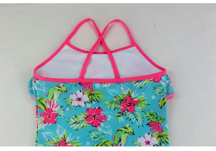 New 2017 3-14Y Children Girls Floral Swimsuit Kids Girls One Piece Swimming Suits Cute Swimwear G6-K307 6