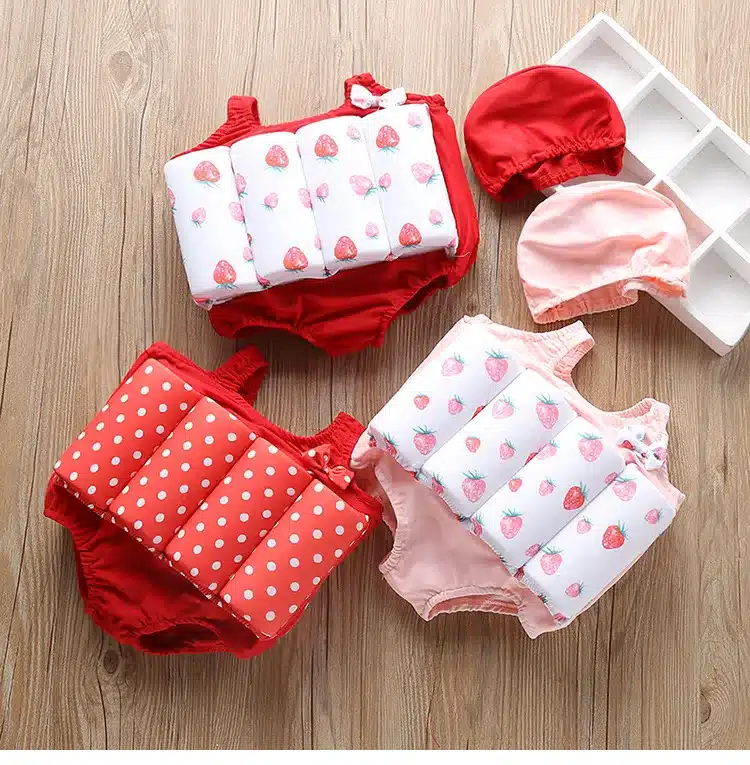 Floating Buoyancy Baby Girl Swimsuits Detachable Swimwear Siamese Swimming Training 2019 Kids Swimming Float Suits Bathing Suit 1