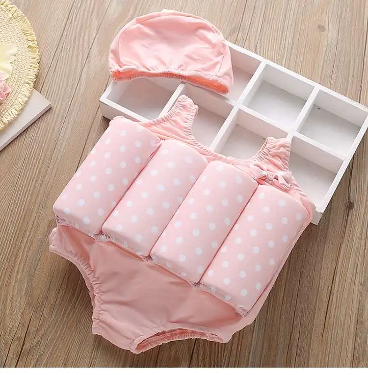 Floating Buoyancy Baby Girl Swimsuits Detachable Swimwear Siamese Swimming Training 2019 Kids Swimming Float Suits Bathing Suit 9