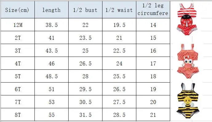 Hot Summer Girl Cute Cartoon Animals Swimwear One Piece 2019 Striped Patchwork Kids Girl Beach Wear Swimsuit 12M-8T Baby Bathing 10
