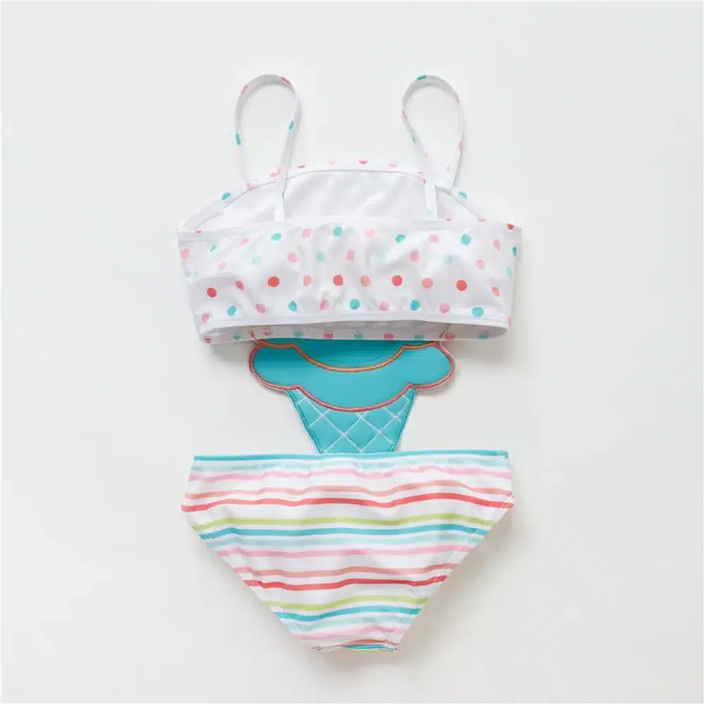 Hot Summer Girl Cute Cartoon Animals Swimwear One Piece 2019 Striped Patchwork Kids Girl Beach Wear Swimsuit 12M-8T Baby Bathing 13