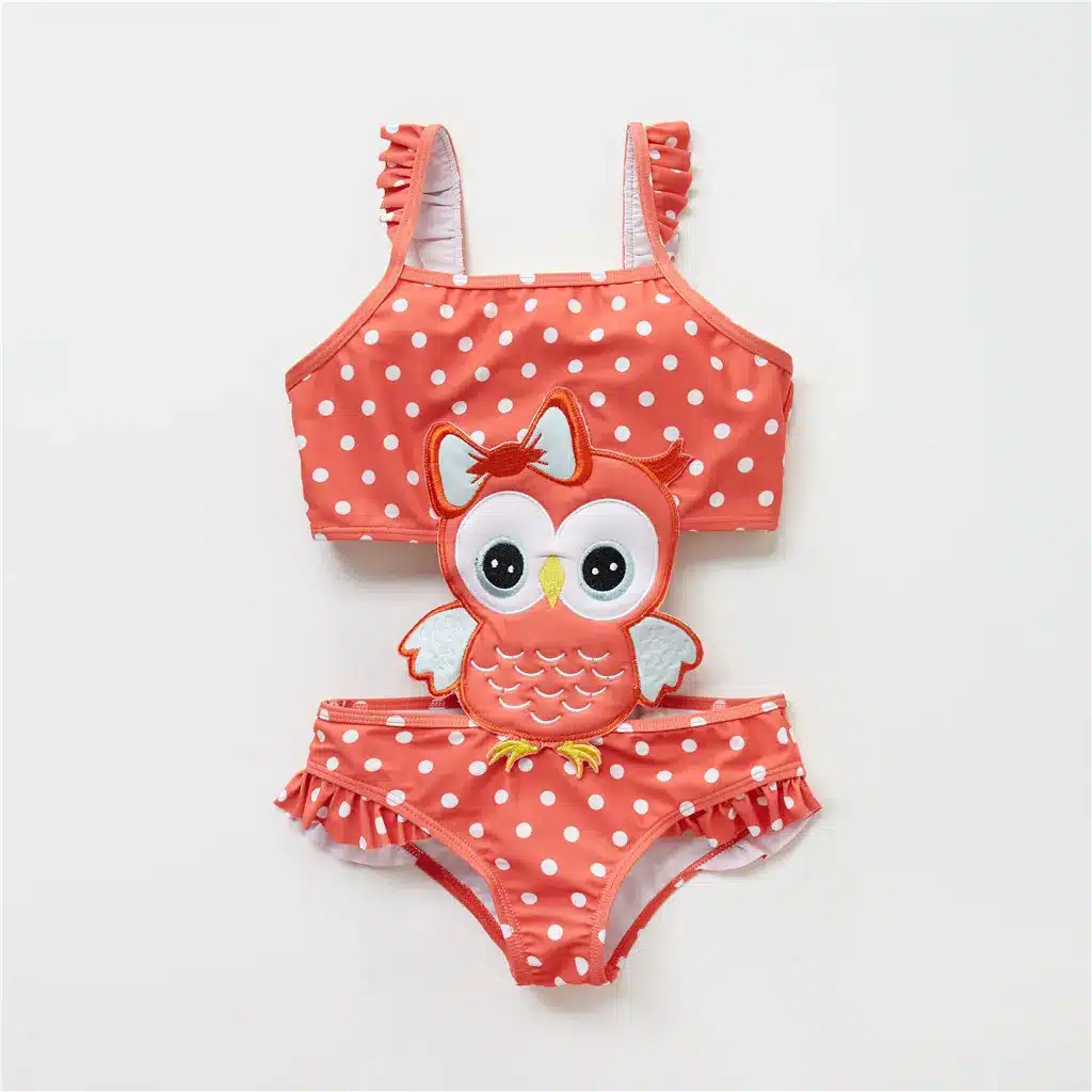 Hot Summer Girl Cute Cartoon Animals Swimwear One Piece 2019 Striped Patchwork Kids Girl Beach Wear Swimsuit 12M-8T Baby Bathing 14