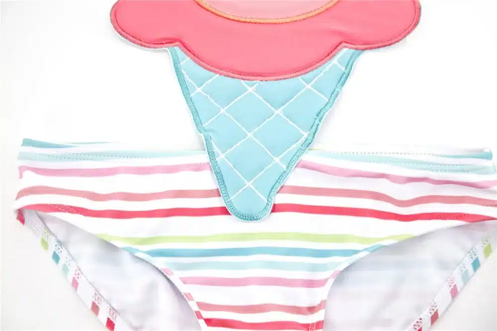 Hot Summer Girl Cute Cartoon Animals Swimwear One Piece 2019 Striped Patchwork Kids Girl Beach Wear Swimsuit 12M-8T Baby Bathing 19