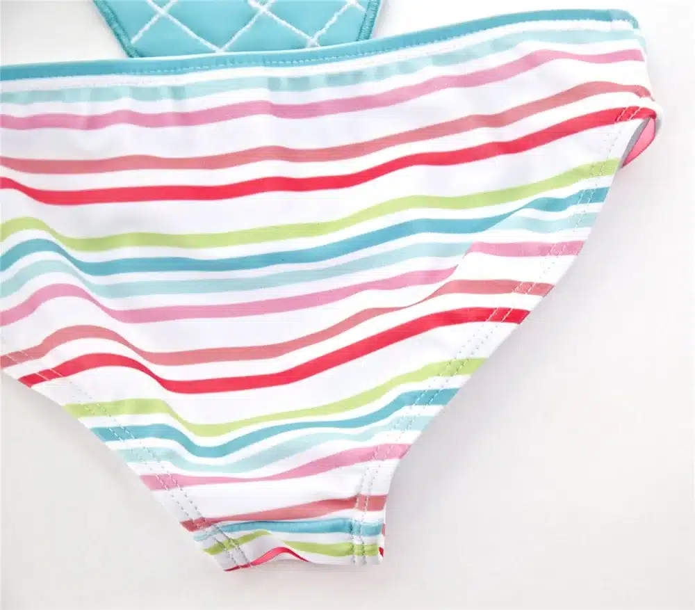 Hot Summer Girl Cute Cartoon Animals Swimwear One Piece 2019 Striped Patchwork Kids Girl Beach Wear Swimsuit 12M-8T Baby Bathing 23