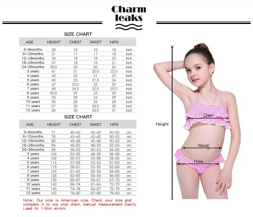 Charmleaks Girls' One Piece Swimsuits Leaf Print Swimwear Ruffle Kids Bikini Adjustable Strap Beach Wear 1