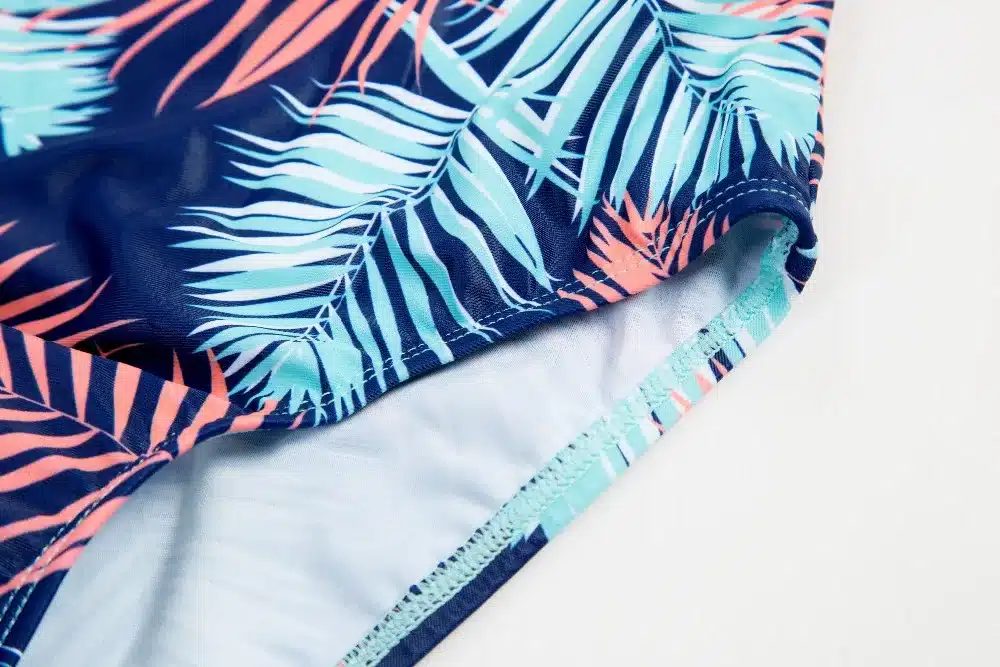 Charmleaks Girls' One Piece Swimsuits Leaf Print Swimwear Ruffle Kids Bikini Adjustable Strap Beach Wear 9