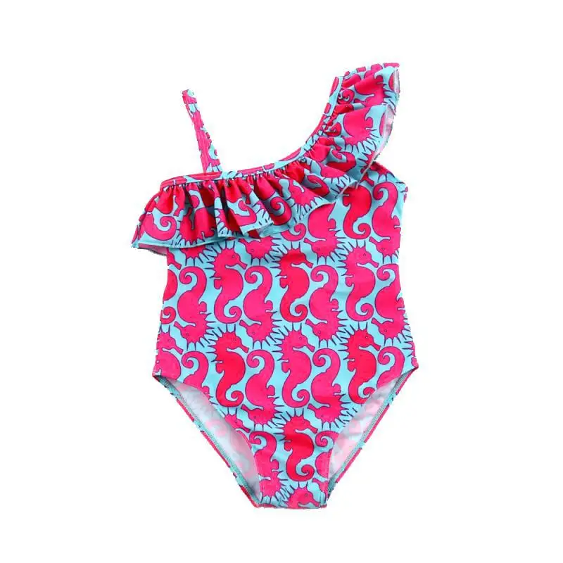 2018 Baby Girls Swimwear One Piece Swimsuit Children's Swimwear Flamingo Kid Summer Sport Bathing Suit CC871 36