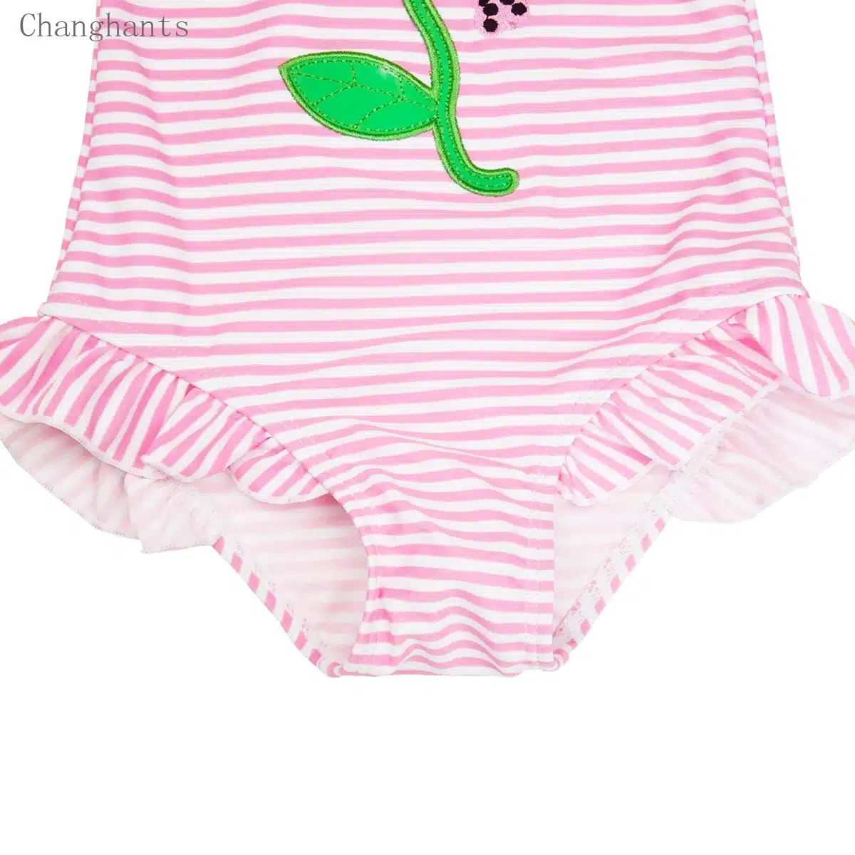Baby Girls Swimwear Pink Striped Pattern 1-8Y Kids Swimming wear Children One Piece Bathing Suit Summer Beach Wear 18