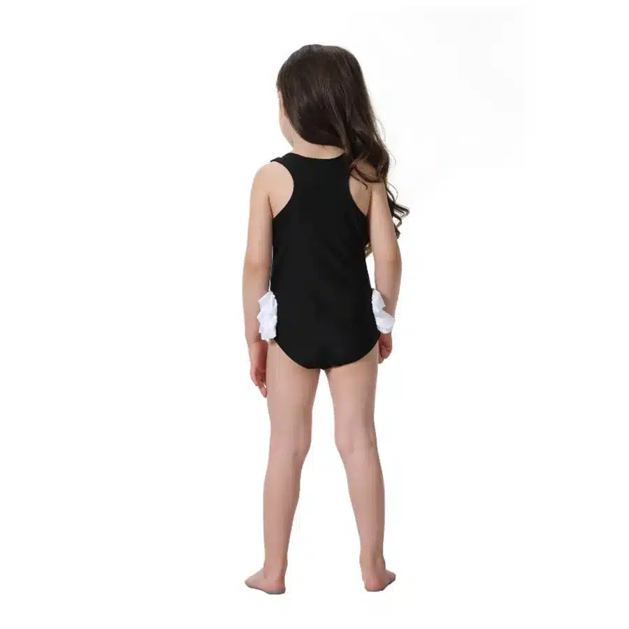 Baby Girls Swimwear Kids Cartoon Bikini Suits Children Beach Wear Summer Clothes 2-8T Girls One piece Swimsuits with Hat 12