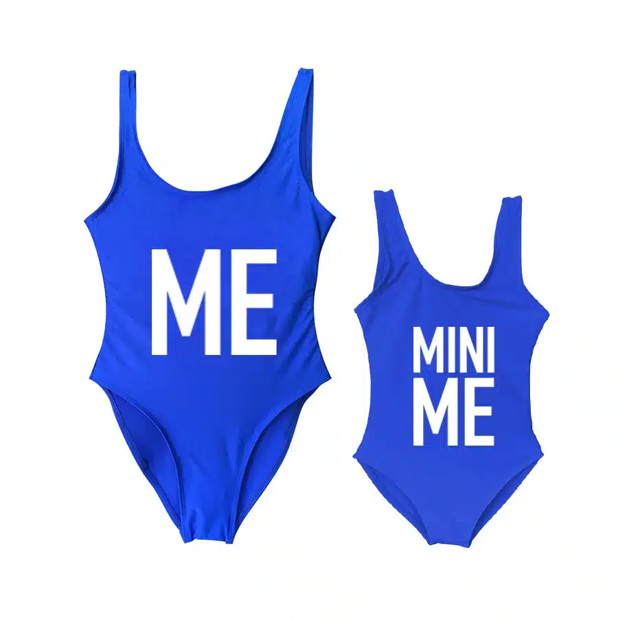 Mother and Daughter Children Bikini Me and Mini Me Letter Print Mommy&Babe Swimwear Mom Kids Bathing Suits One Piece Swimsuit 9