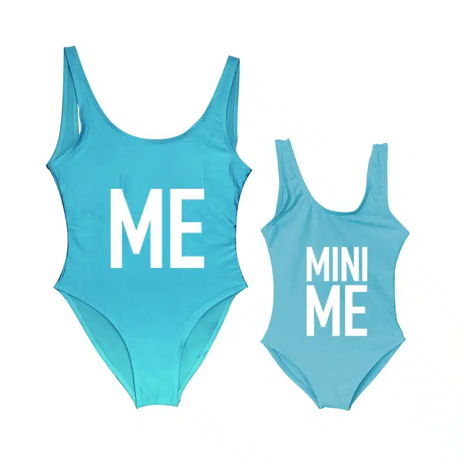 Mother and Daughter Children Bikini Me and Mini Me Letter Print Mommy&Babe Swimwear Mom Kids Bathing Suits One Piece Swimsuit 13