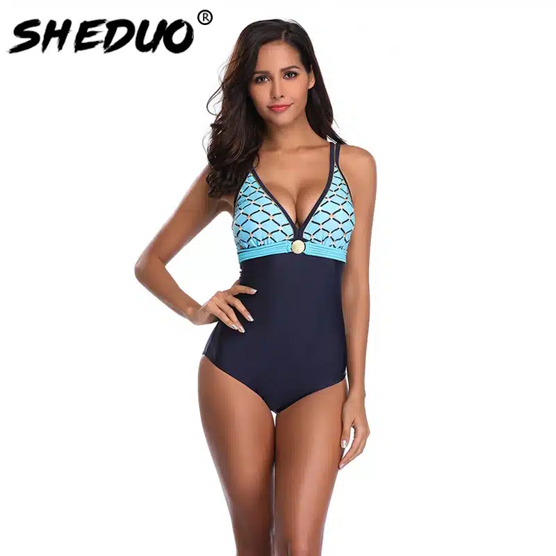 One-piece Swimwear for Women Mermaid Print Backless Swimsuit Monokini Sexy Bathing Suit Deep V Beach Swimming Suit New arrival 12
