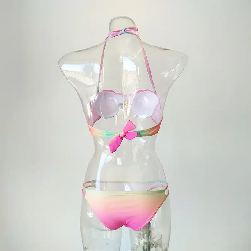 Gradient Color Bikinis Set 2019 Mermaid Shell Bra Swimsuit Sexy Women Swimwear Push Up Bathing Suits Brazilian Biquini 10