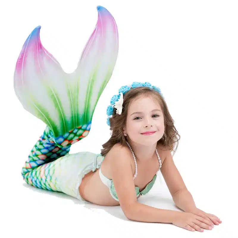 5pcs/set Children Mermaid Tails Swimming Mermaid Tail With Monofin Zeemeerminstaart Mermaid Tail Flippers Kids Mermaid Swimsuit 13