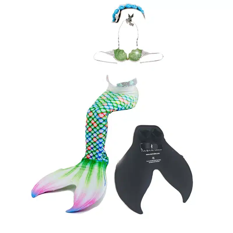 5pcs/set Children Mermaid Tails Swimming Mermaid Tail With Monofin Zeemeerminstaart Mermaid Tail Flippers Kids Mermaid Swimsuit 16