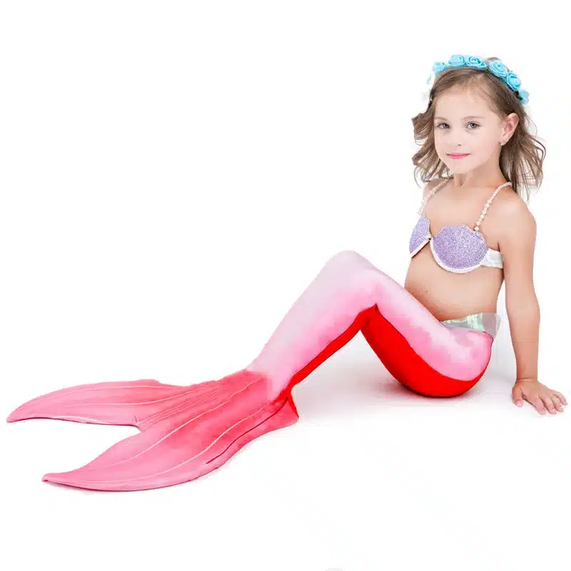 5pcs/set Children Mermaid Tails Swimming Mermaid Tail With Monofin Zeemeerminstaart Mermaid Tail Flippers Kids Mermaid Swimsuit 17