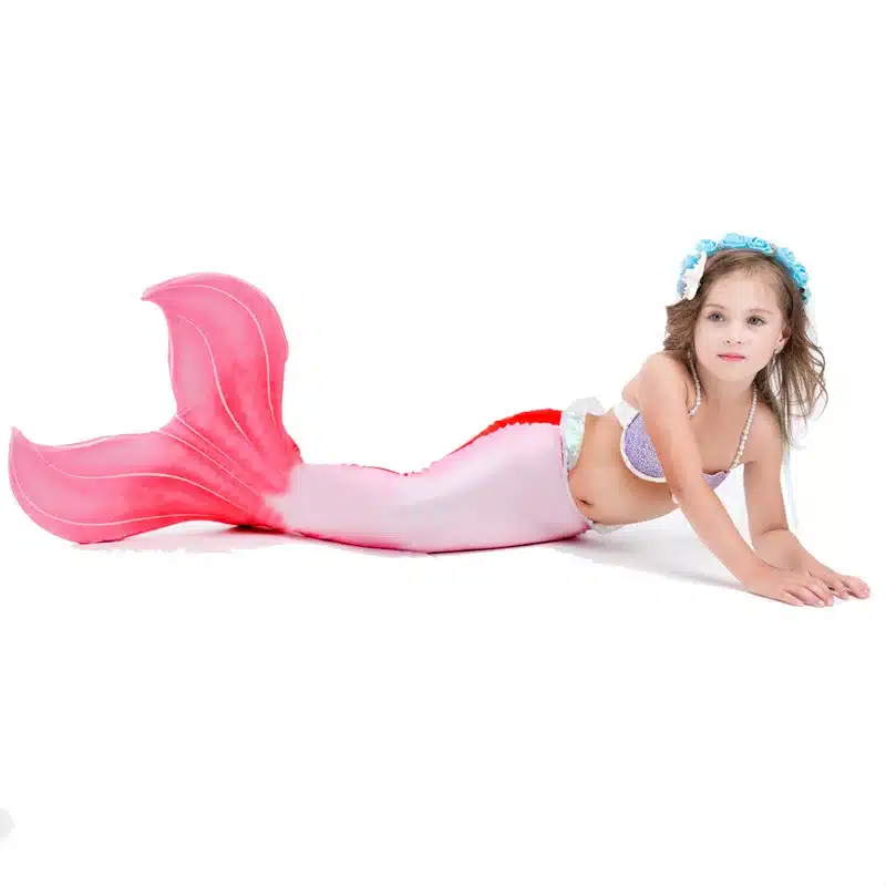 5pcs/set Children Mermaid Tails Swimming Mermaid Tail With Monofin Zeemeerminstaart Mermaid Tail Flippers Kids Mermaid Swimsuit 18