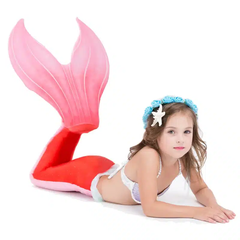 5pcs/set Children Mermaid Tails Swimming Mermaid Tail With Monofin Zeemeerminstaart Mermaid Tail Flippers Kids Mermaid Swimsuit 19