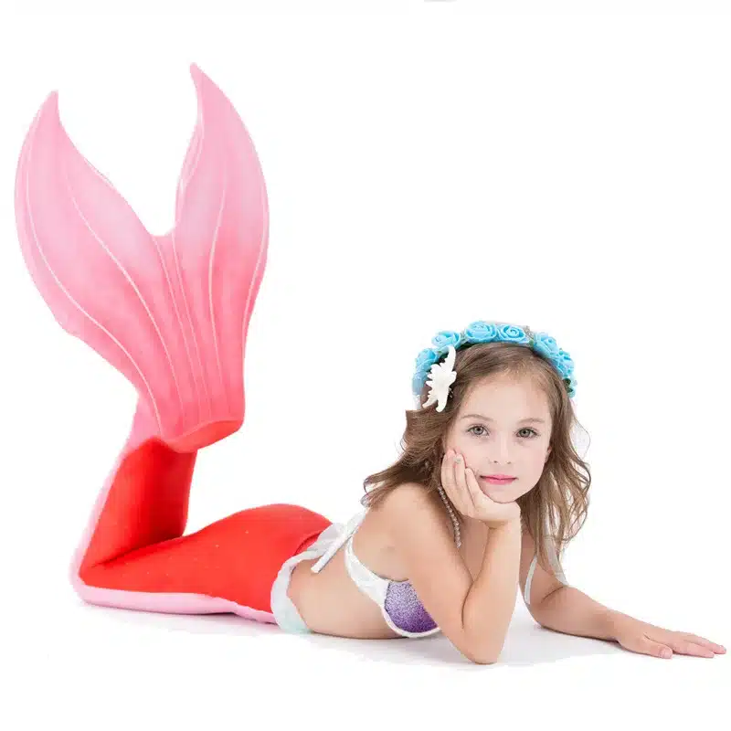 5pcs/set Children Mermaid Tails Swimming Mermaid Tail With Monofin Zeemeerminstaart Mermaid Tail Flippers Kids Mermaid Swimsuit 20