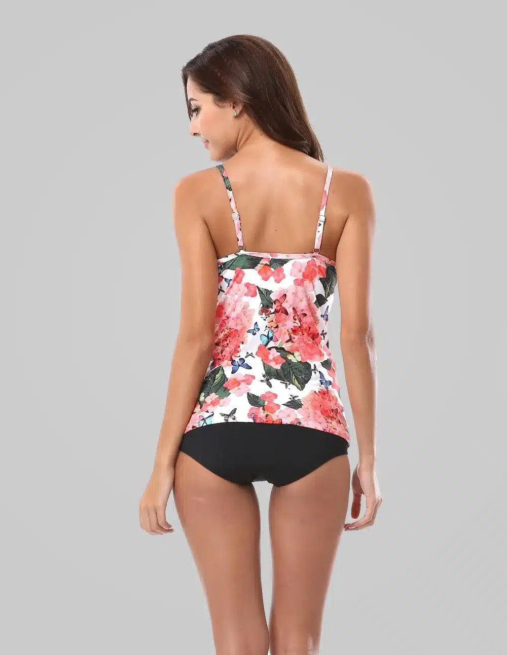 Charmleaks Tankini Set Women Swimsuits Retro Floral Print Swimwear Padded Push Up Bikini Bathing Suit Beach Wear 27