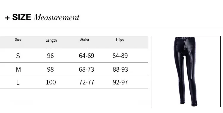 2018 Winter Gothic Women Sexy Black PU Leggings Scrunch Butt Push Up Faux Leather Leggings Matt Finish Slim Latex Pants Skinny 3