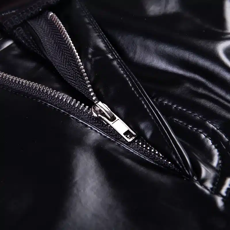 2018 Winter Gothic Women Sexy Black PU Leggings Scrunch Butt Push Up Faux Leather Leggings Matt Finish Slim Latex Pants Skinny 12