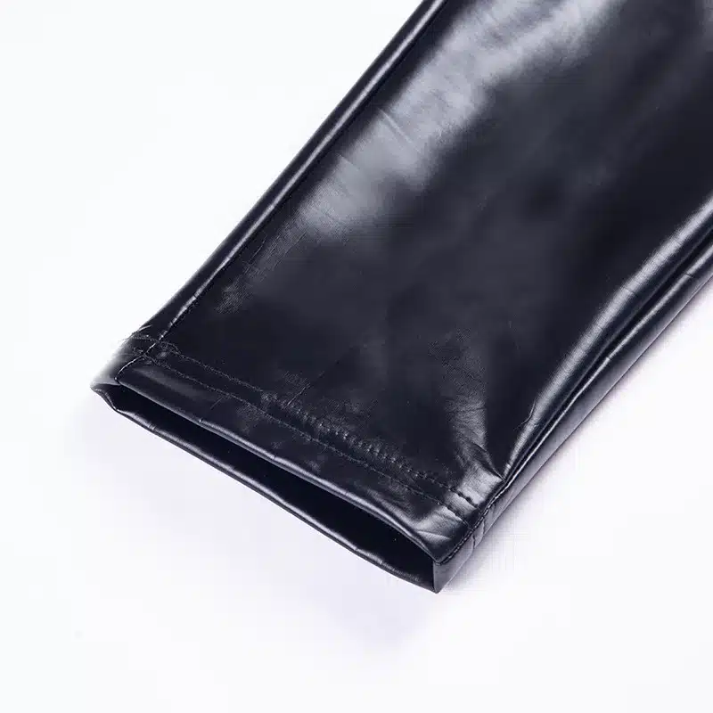 2018 Winter Gothic Women Sexy Black PU Leggings Scrunch Butt Push Up Faux Leather Leggings Matt Finish Slim Latex Pants Skinny 13