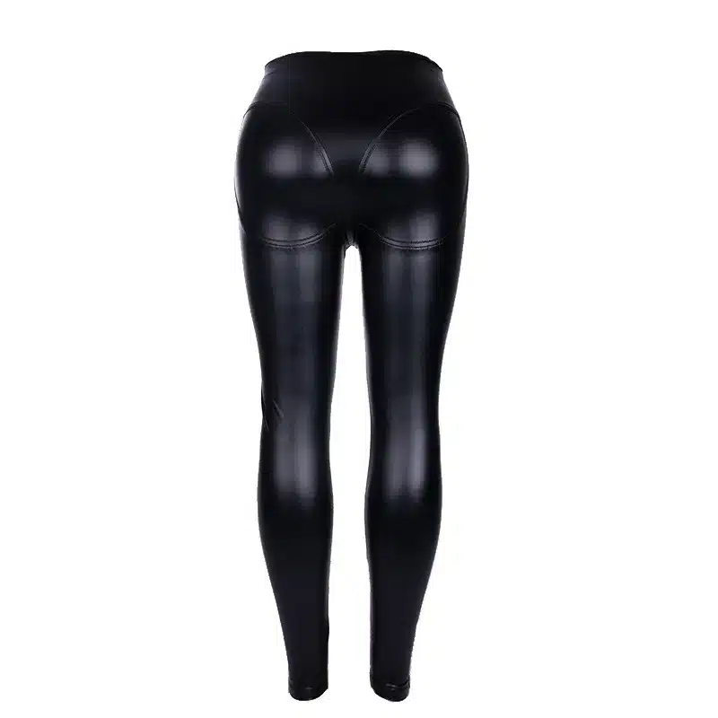 DUCTJOE New Leggings For Women Scrunch Butt Leggings Solid Zipper Casual High Waist Push Up Workout Sexy Fitness Leggings Black 32