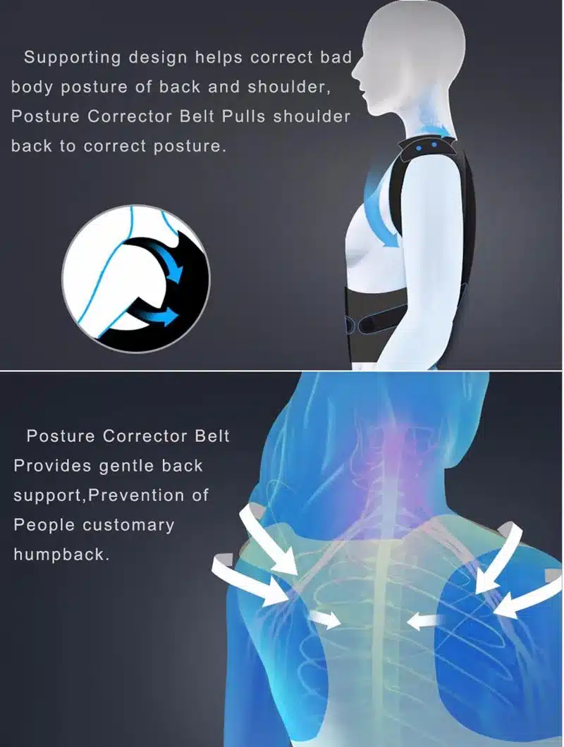 1Pcs Tcare Posture Corrector Brace Kyphosis Brace Muscle Pain Reliever Back Pain Reliever Posture Support For Women Men 16