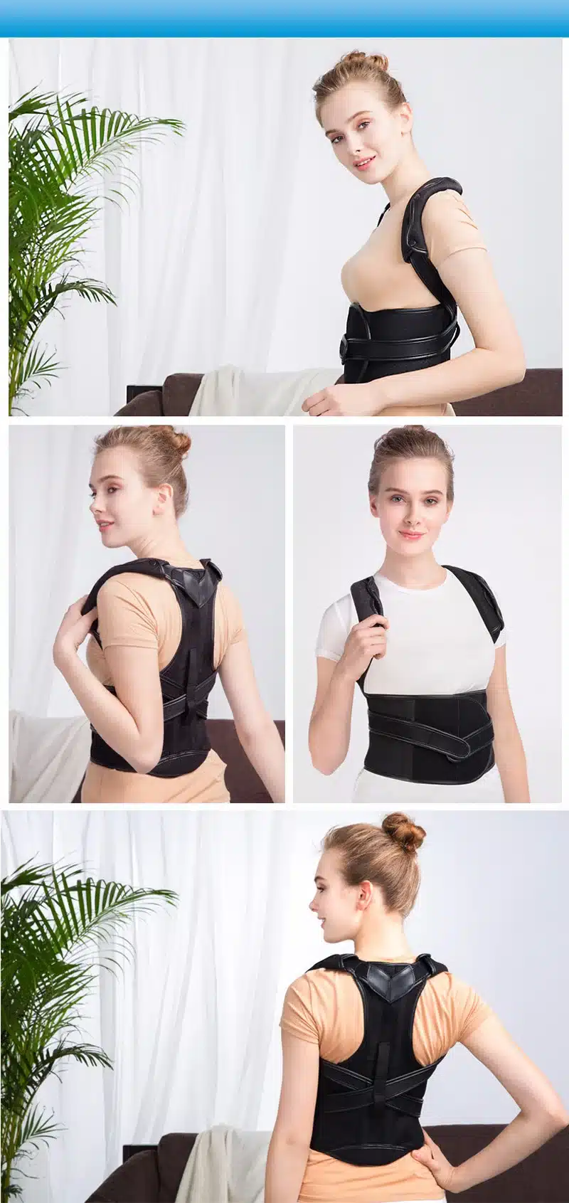 1Pcs Tcare Posture Corrector Brace Kyphosis Brace Muscle Pain Reliever Back Pain Reliever Posture Support For Women Men 22