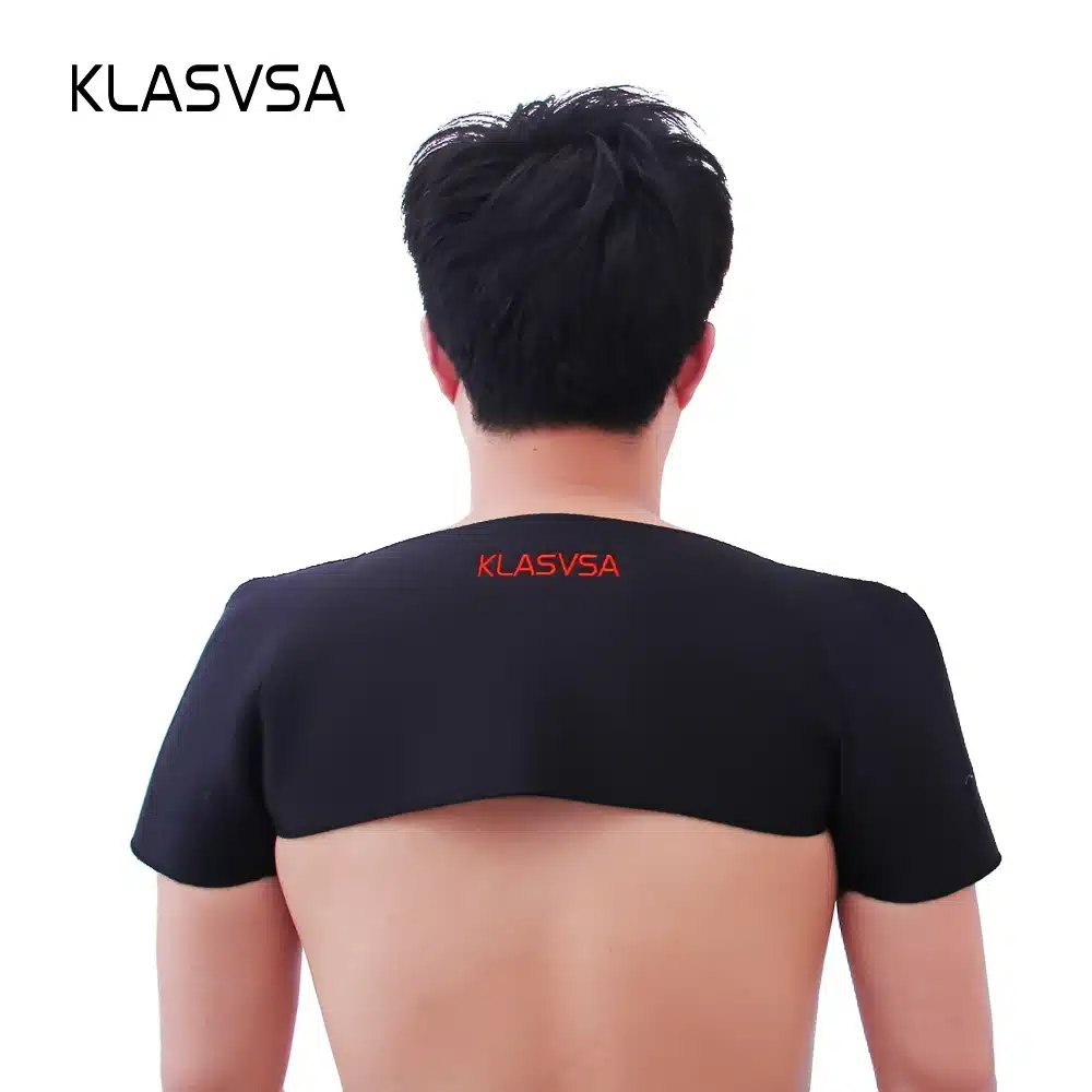 KLASVSA 1piece Self-heating Tourmaline Shoulder Magnetic Therapy Support Brace Belt For The Back Posture Corrector Massager 14