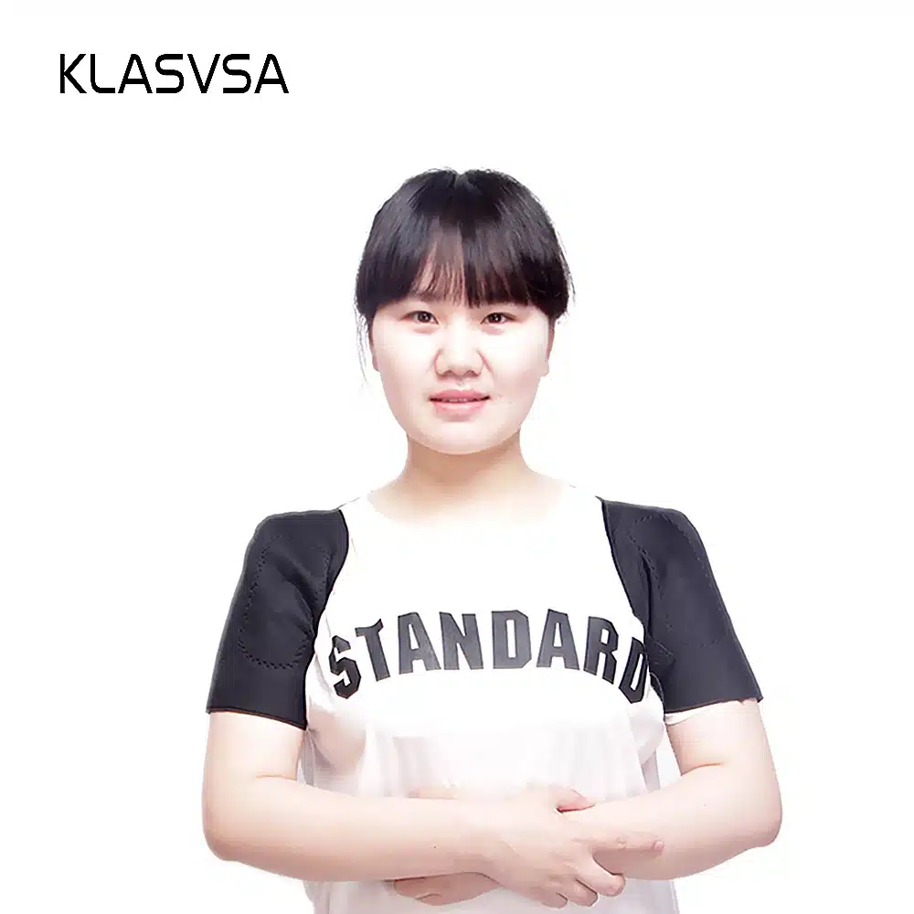 KLASVSA 1piece Self-heating Tourmaline Shoulder Magnetic Therapy Support Brace Belt For The Back Posture Corrector Massager 18