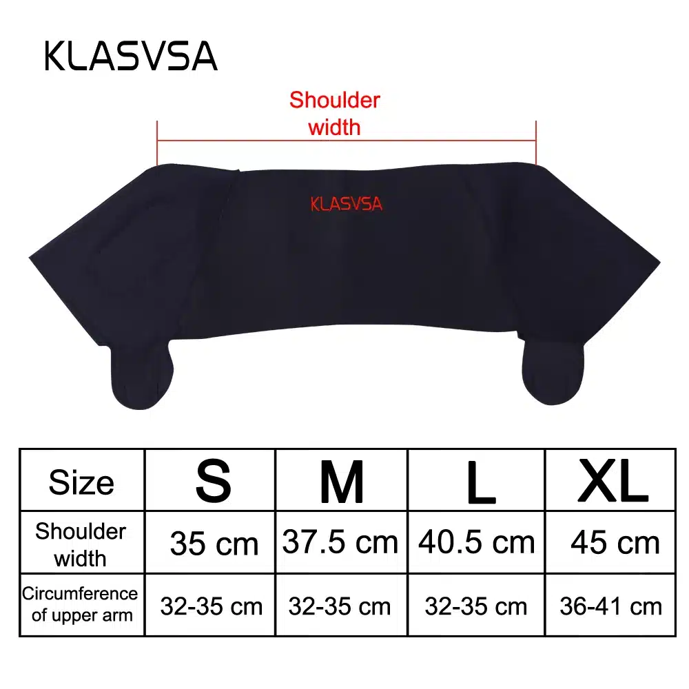 KLASVSA 1piece Self-heating Tourmaline Shoulder Magnetic Therapy Support Brace Belt For The Back Posture Corrector Massager 19