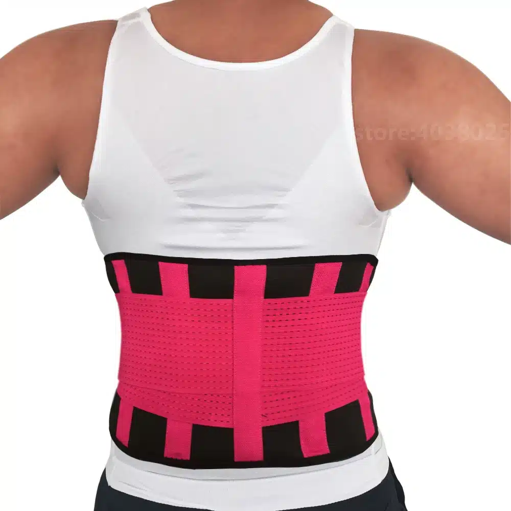 XXL Women Men's Elastic Corset Back Lumbar Brace Support Belt Waist Orthopedic Posture Corrector Low Back Belt Waist Support 13
