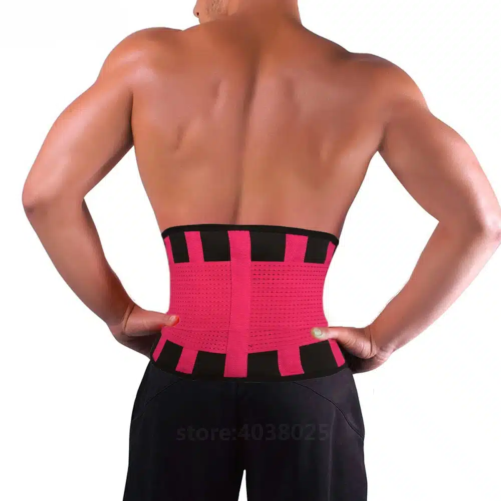 XXL Women Men's Elastic Corset Back Lumbar Brace Support Belt Waist Orthopedic Posture Corrector Low Back Belt Waist Support 14