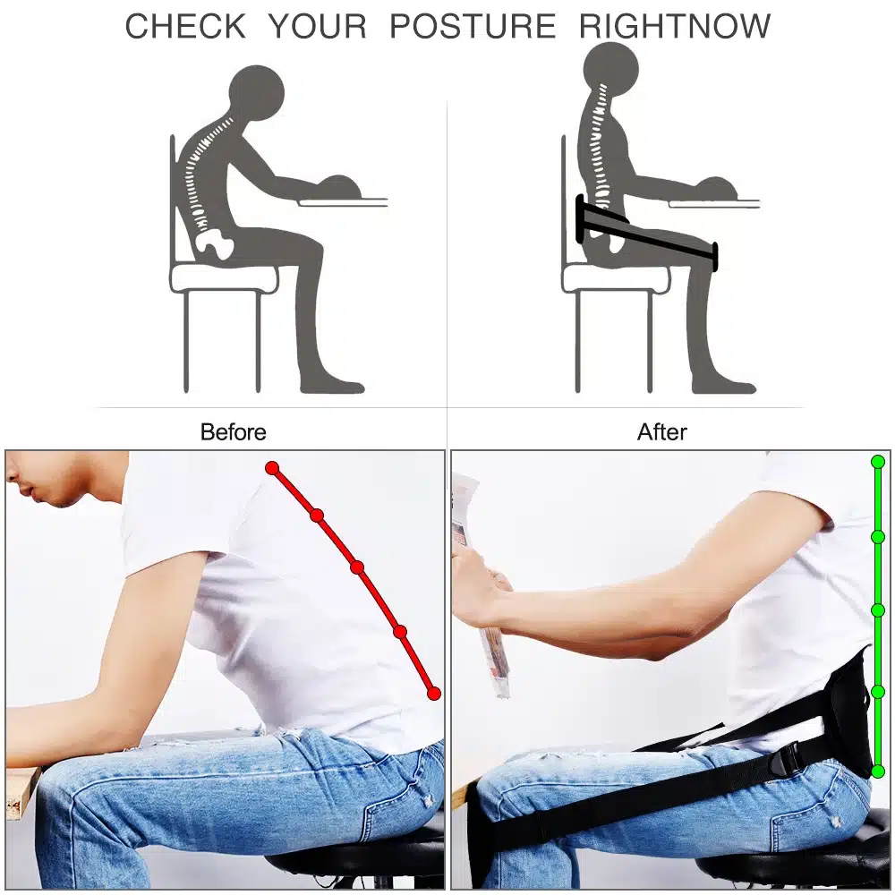 Portable Posture Corrector Back Support Belt Pad for Better Sitting Size Adjustable Therapy Posture Correction for Pain Relief 14