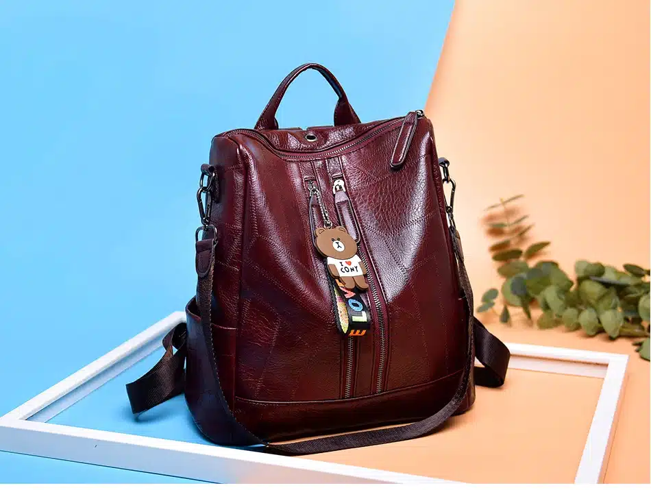 2019 Fashion Women Backpack High Quality Youth Leather Backpacks for Teenage Girls Female School Shoulder Bag Bagpack mochila 3