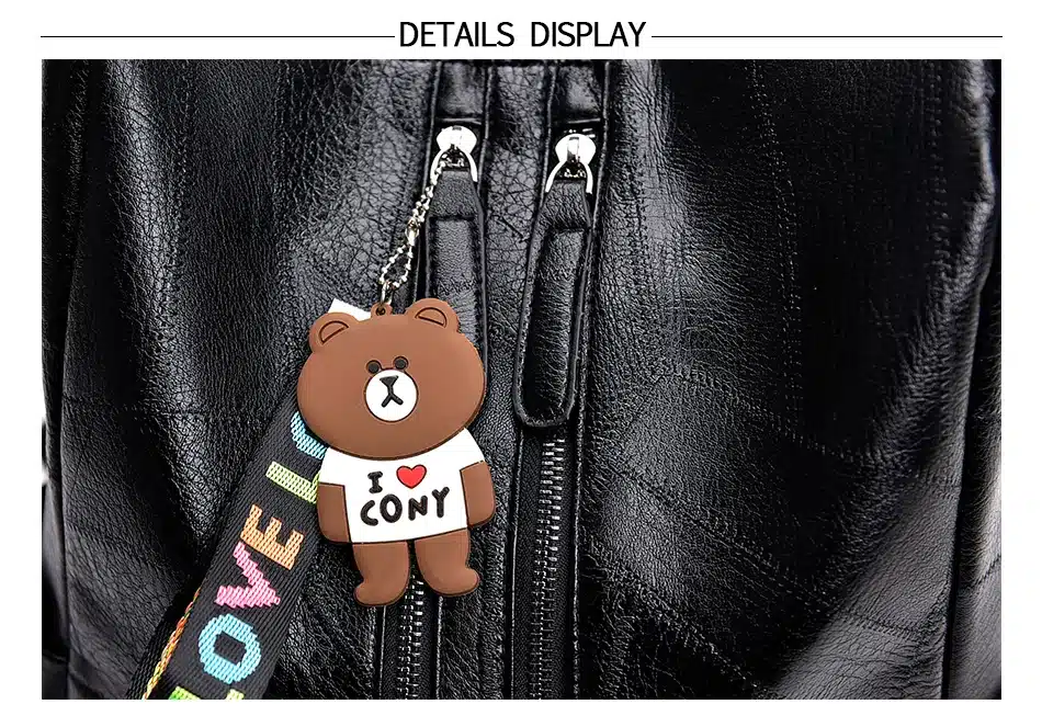 2019 Fashion Women Backpack High Quality Youth Leather Backpacks for Teenage Girls Female School Shoulder Bag Bagpack mochila 9