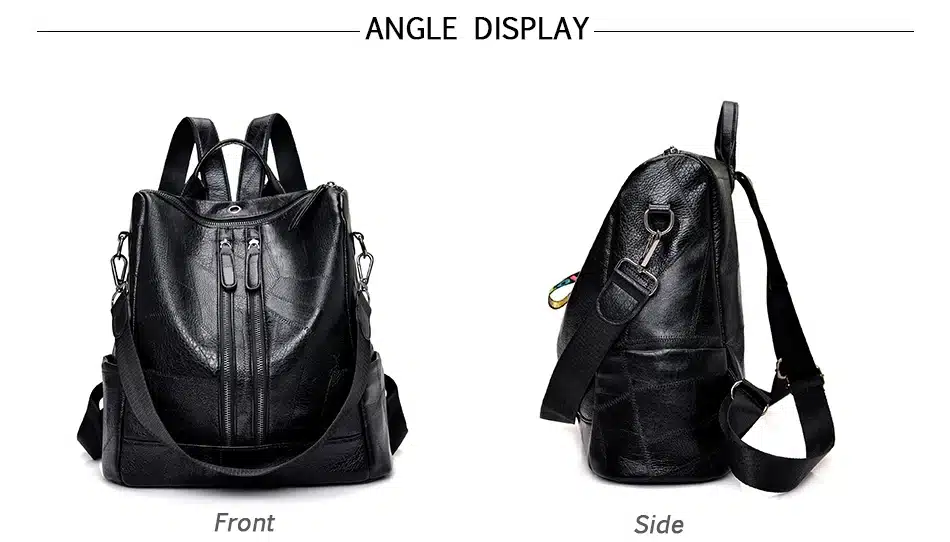 2019 Fashion Women Backpack High Quality Youth Leather Backpacks for Teenage Girls Female School Shoulder Bag Bagpack mochila 12