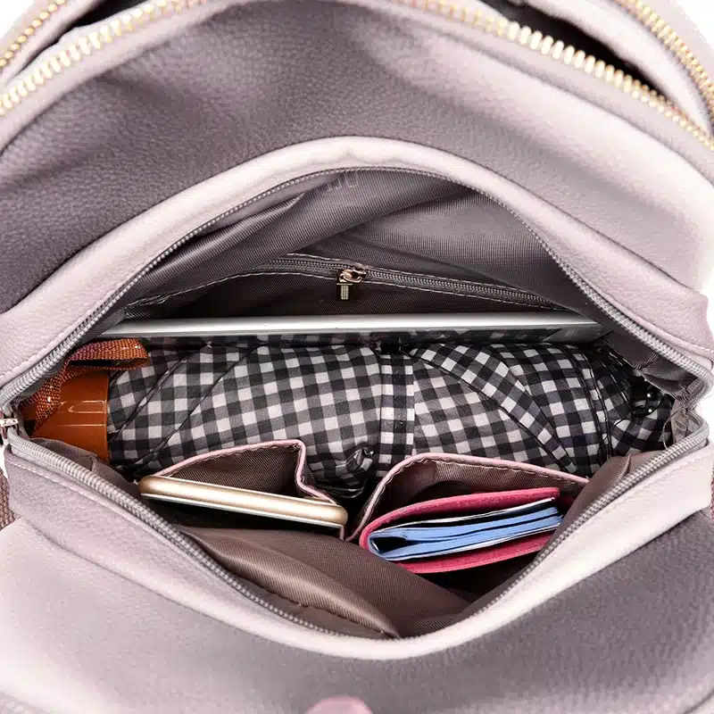 2019 Women Leather Backpacks For Girls Sac a Dos School Backpack Female Travel Shoulder Bagpack Ladies Casual Daypacks Mochilas 23