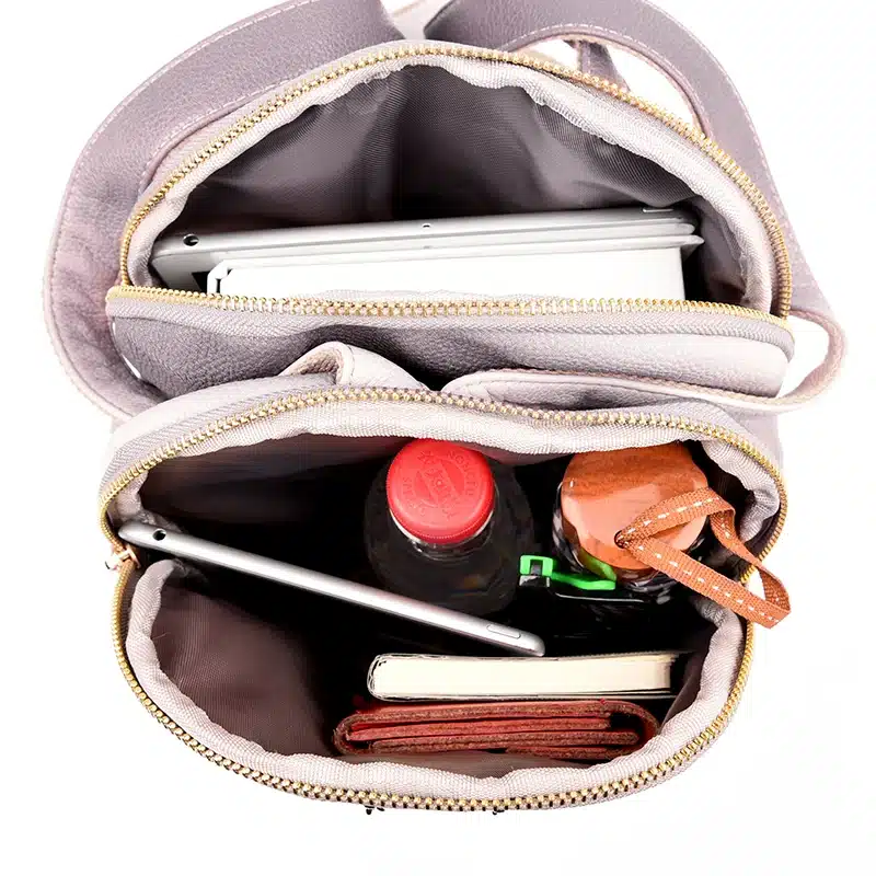 2019 Women Leather Backpacks For Girls Sac a Dos School Backpack Female Travel Shoulder Bagpack Ladies Casual Daypacks Mochilas 24