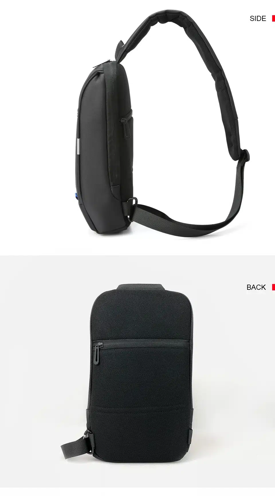 Kingsons 2019 New 3174-A Leisure Travel Single Shoulder Backpack 10.1 inch Chest Backpack For Men Women Casual Crossbody Bag 9