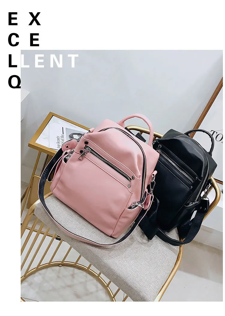 Fatika 2019 Hot Backpack Women Multi-function Shoulder Bag Stylish Bag Female Solid Casual Travel Bags 14