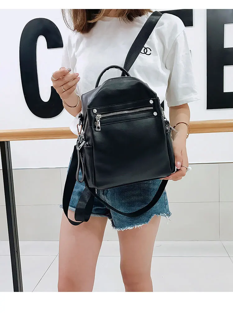 Fatika 2019 Hot Backpack Women Multi-function Shoulder Bag Stylish Bag Female Solid Casual Travel Bags 17