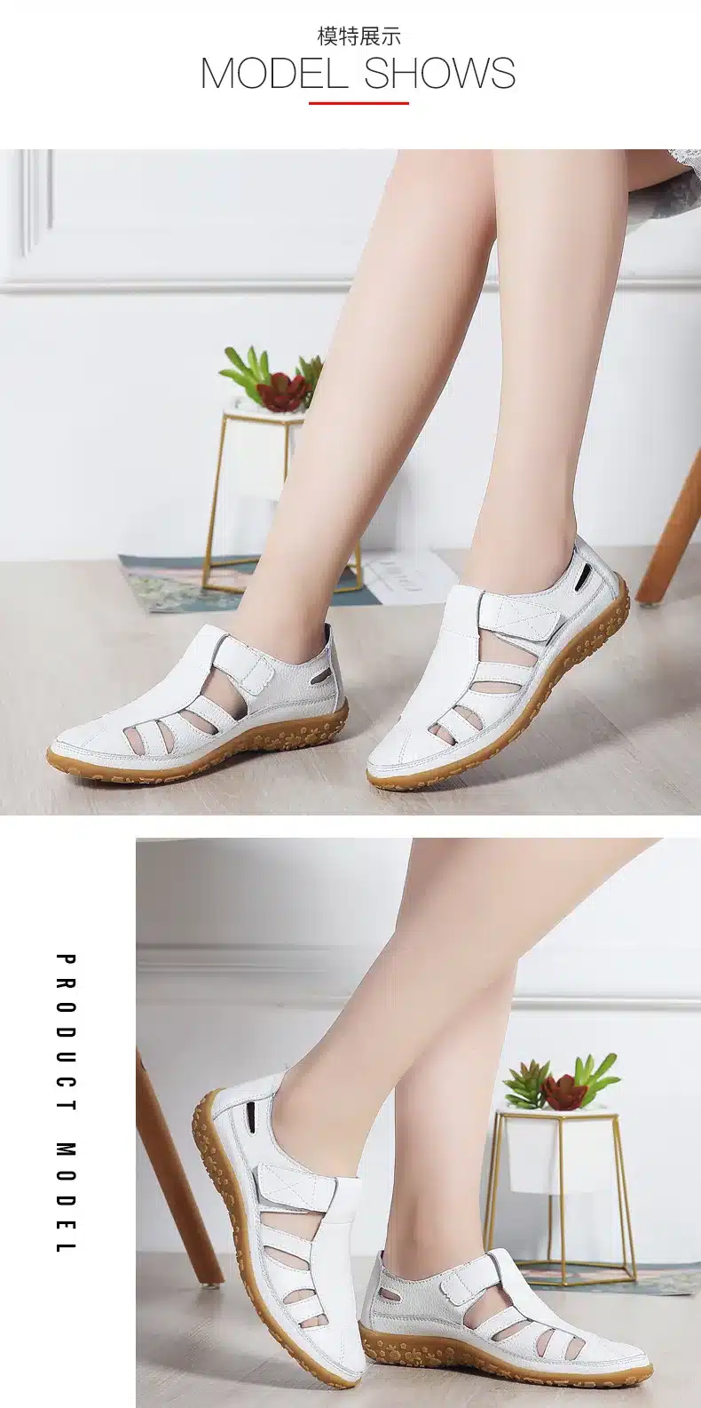Women Gladiator Sandals Shoes Genuine Leather Hollow out Flat Sandals Ladies Casual Soft bottom Summer Shoes Women Beach Sandal 3