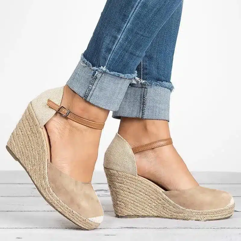 VTOTA Platform Wedges Sandals 2018 Cover Heel Flock Gladiator Buckle Strap Mixed Colors Summer Shoes Woman Sandalias Mujer H152 5