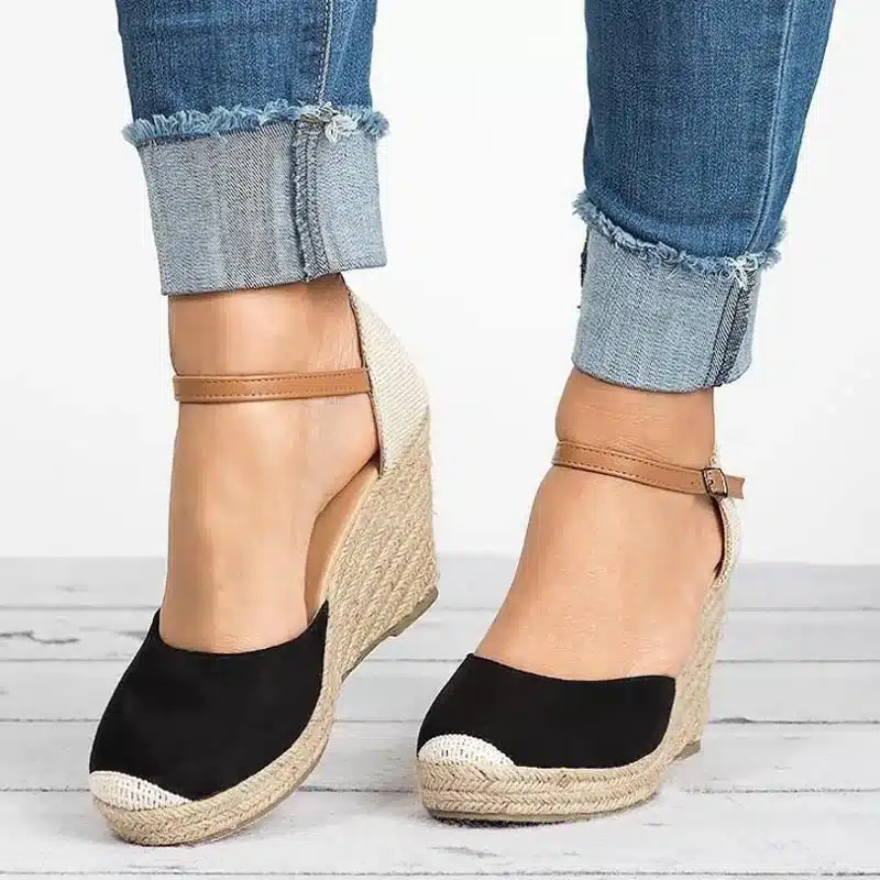 VTOTA Platform Wedges Sandals 2018 Cover Heel Flock Gladiator Buckle Strap Mixed Colors Summer Shoes Woman Sandalias Mujer H152 6